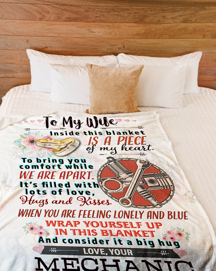 To My Wife Personalized Name Fleece Blankets-gifts For My Wifes Valentine Birthday-mechanic's Wife Consider It A Big Hug Girlfriend Her 1634894866383.jpg