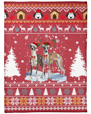 Whippet Snow Christmas Red Blanket Gift For Dog Lovers Birthday Gift Home Decor Bedding Couch Sofa Soft And Comfy Cozy 1634960149451.jpg