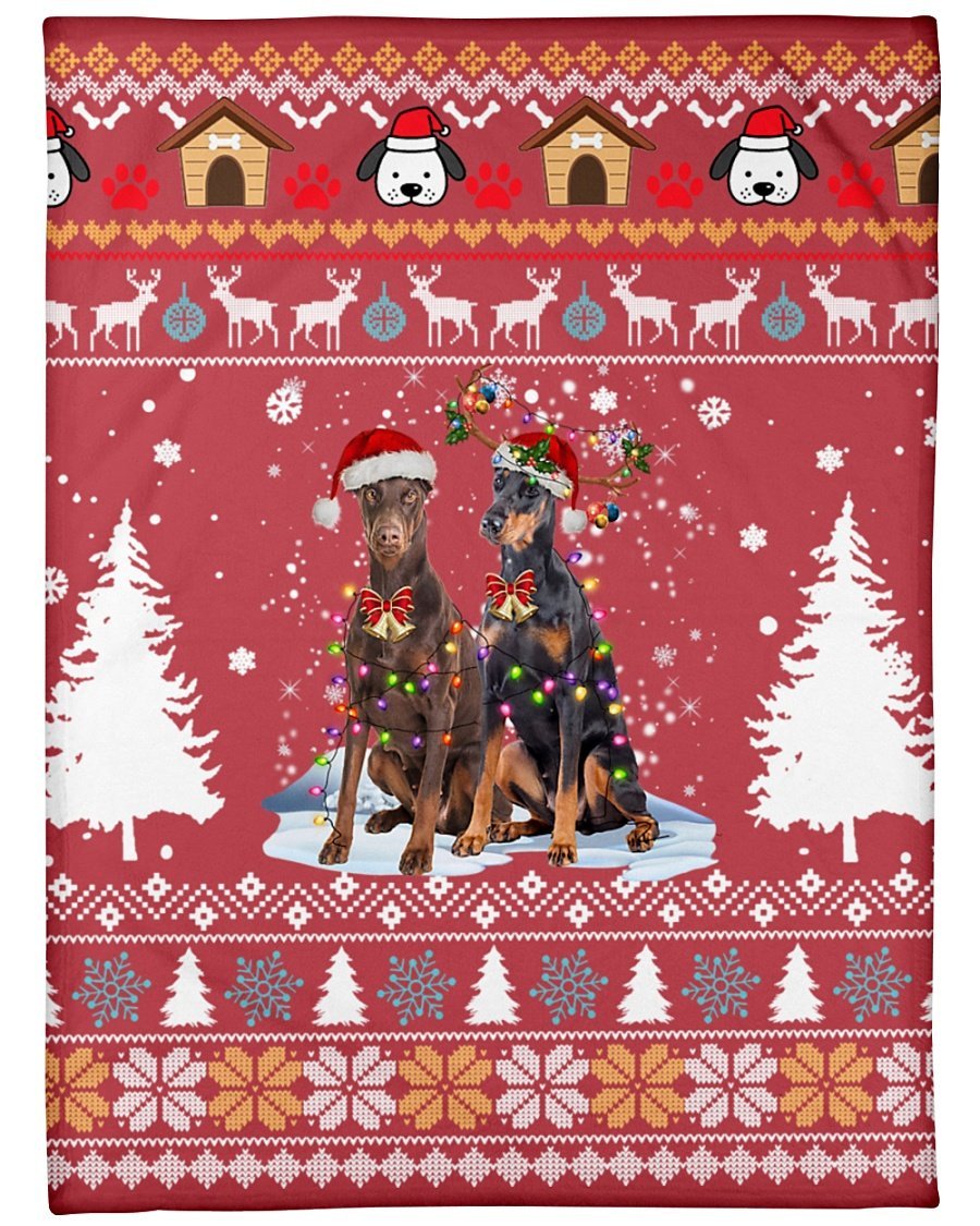 Dobermann Snow Christmas Red Blanket Gift For Dog Lovers Birthday Gift Home Decor Bedding Couch Sofa Soft And Comfy Cozy 1634962219372.jpg