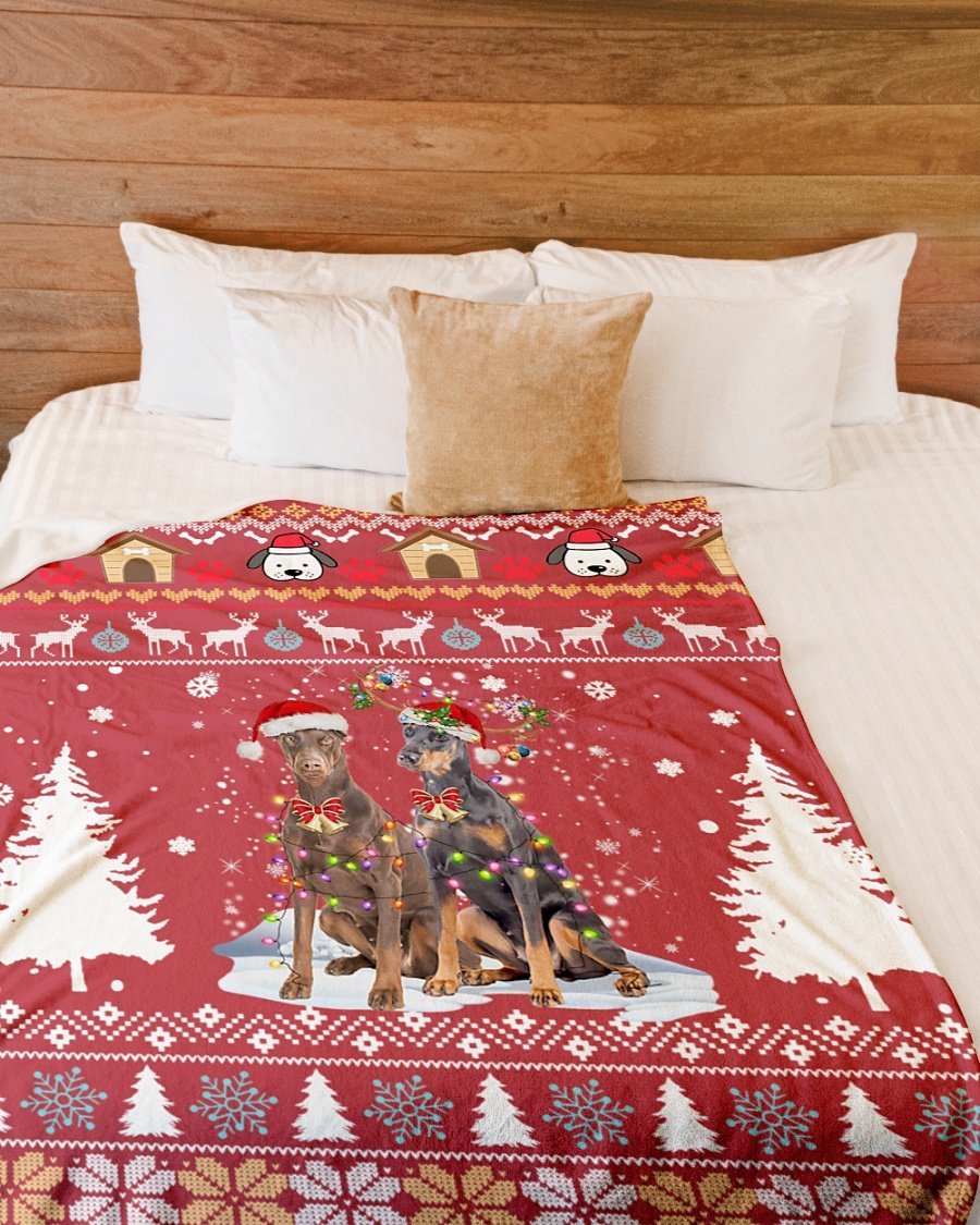 Dobermann Snow Christmas Red Blanket Gift For Dog Lovers Birthday Gift Home Decor Bedding Couch Sofa Soft And Comfy Cozy 1634962219443.jpg