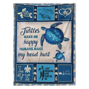 Turtle Blanket, Love Turtles, Soft Blanket, Fleece Blanket.gift For Friend Family Birthday Gift Home Decor Bedding Couch Sofa Soft And Comfy Cozy 1635307856206.jpg