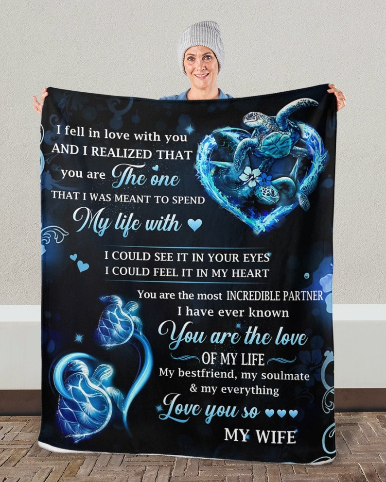 Gift For Wife Blanket, To My Wife You Are The Love Of My Life Turtle - Love From Husband 1635319672575.jpg