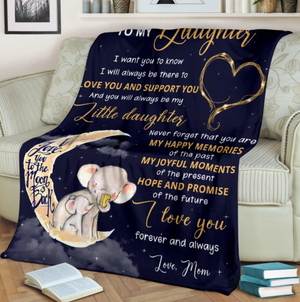Elephant - To My Daughter You Will Always Be My Little Daughter Fleece Blanket Gift For Daughter Birthday Gift Home Decor Bedding Couch Sofa Soft And Comfy Cozy 1635481381496.png