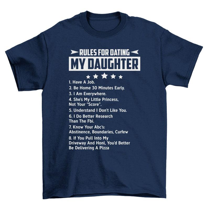 Rules For Dating My Daughter Men's T-Shirt Cool Fun Shirt Christmas Gift Present Fathers Day Top 1635562562441.jpg