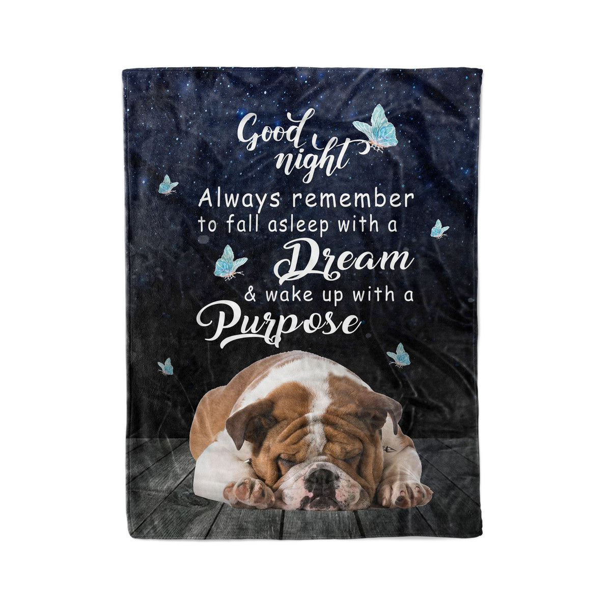 Good Night Always Remember To Fall Asleep With A Dream Dog Fleece Blanket Gift For Christmas Home Decor Bedding Couch Sofa Soft And Comfy Cozy Gift For Dog Lovers 1635910445159.jpg