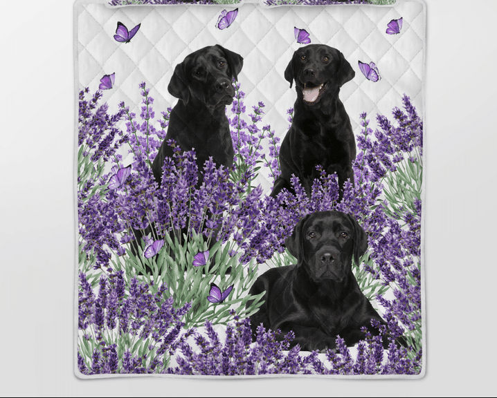 Black Labrador Retriever With Lavender And Butterflies Blanket Gift For Dog Lovers Birthday Gift Home Decor Bedding Couch Sofa Soft And Comfy Cozy 1636012192140.png