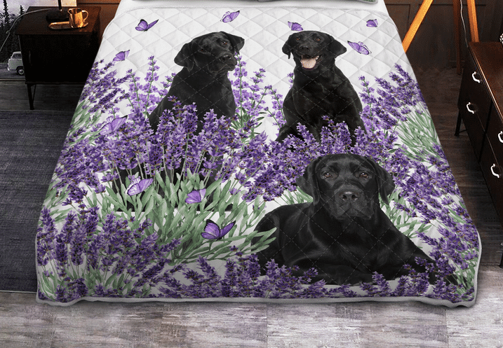 Black Labrador Retriever With Lavender And Butterflies Blanket Gift For Dog Lovers Birthday Gift Home Decor Bedding Couch Sofa Soft And Comfy Cozy 1636012193156.png