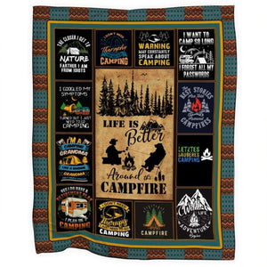 Life Is Better Around The Campfire, I'm A Camping Grandma Fleece Blanket Gift For Camping Lovers Home Decor Bedding Couch Sofa Soft And Comfy Cozy 1636079324320.jpg