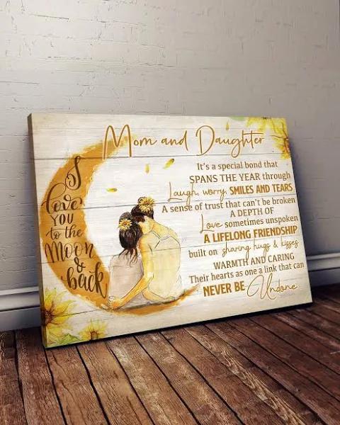 Mom birthday Gift - Mom Christmas gift  - Mom And Daughter Special Bond Canvas  1636105353643.jpg