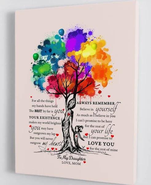 To My Daughter - From Mom - Framed Canvas Christmas 1636105833338.jpg