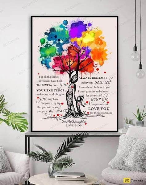 To My Daughter - From Mom - Framed Canvas Christmas 1636105833570.jpg