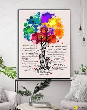 To My Daughter - From Mom - Framed Canvas Christmas 1636105833570.jpg
