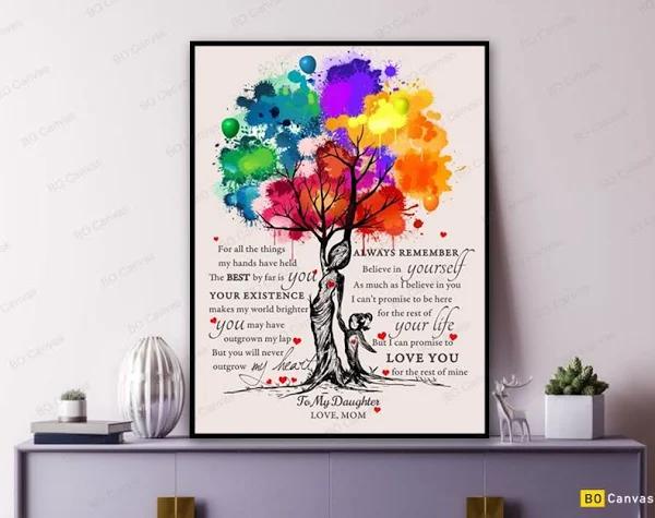 To My Daughter - From Mom - Framed Canvas Christmas 1636105833882.jpg