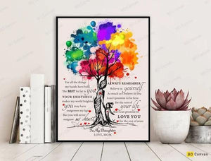 To My Daughter - From Mom - Framed Canvas Christmas 1636105834286.jpg