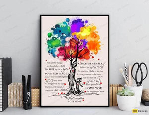 To My Daughter - From Mom - Framed Canvas Christmas 1636105834593.jpg
