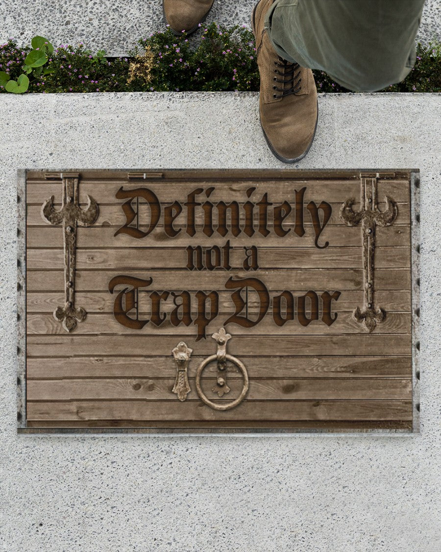 Definitely Not A Trap Door Funny Doormat Gift For Friend Family Birthday Gift Home Decor Warm House Gift Welcome Mat, Gift For Christmas 1636345792271.jpg
