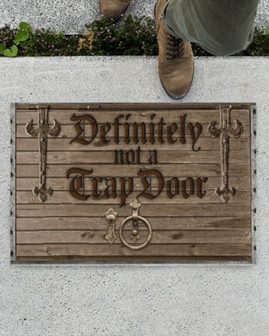 Definitely Not A Trap Door Funny Doormat Gift For Friend Family Birthday Gift Home Decor Warm House Gift Welcome Mat, Gift For Christmas 1636345792271.jpg