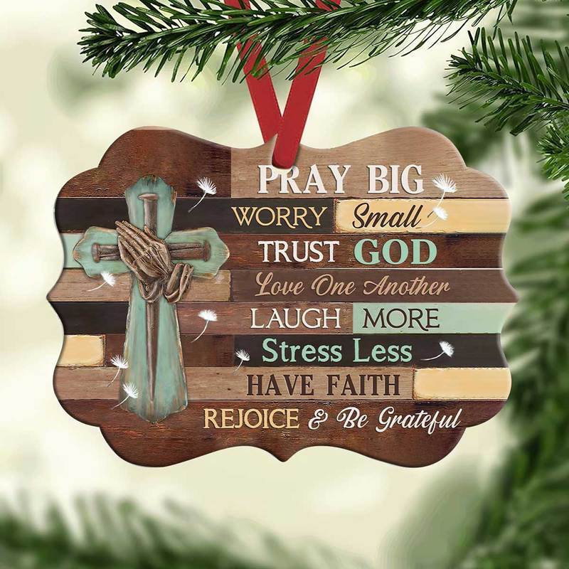 Pray Big Worry Small Faith Shape Ornament Gift For Friend Family Home Decorations Ornament Pendant Christmas Tree 1636369966206.jpg