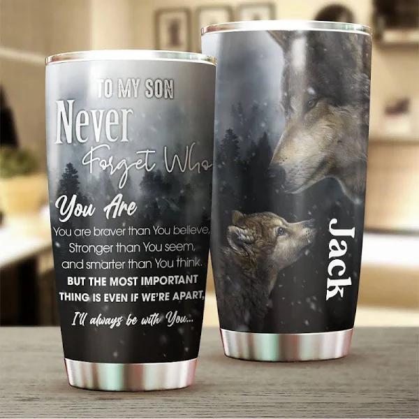 Personalized Gift For Son Tumbler,To My Son Never Forget Who You Are Braver Than You Believe 1636598733120.jpg