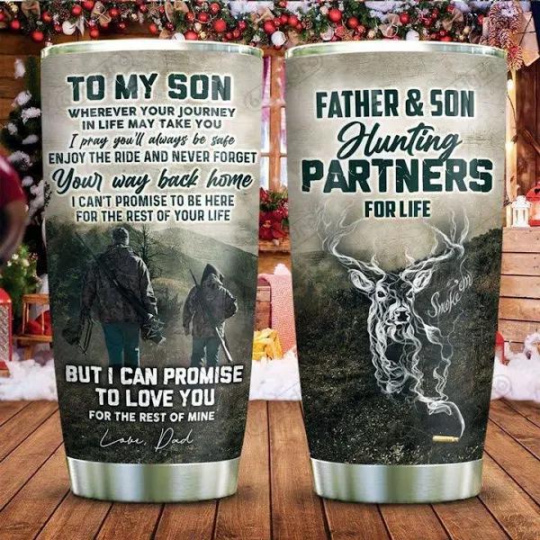 To My Son Tumbler Father Son Hunting Tumbler Whenever Your Journey 1636599460511.jpg