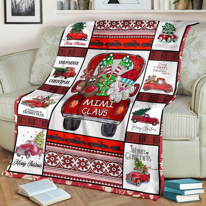 Merry Christmas Mimi Claus Farmhouse Christmas Fleece Blanket Home Decor Bedding Couch Sofa Soft And Comfy Cozy Gift For Christmas, Gift For Family 1636701388735.jpg