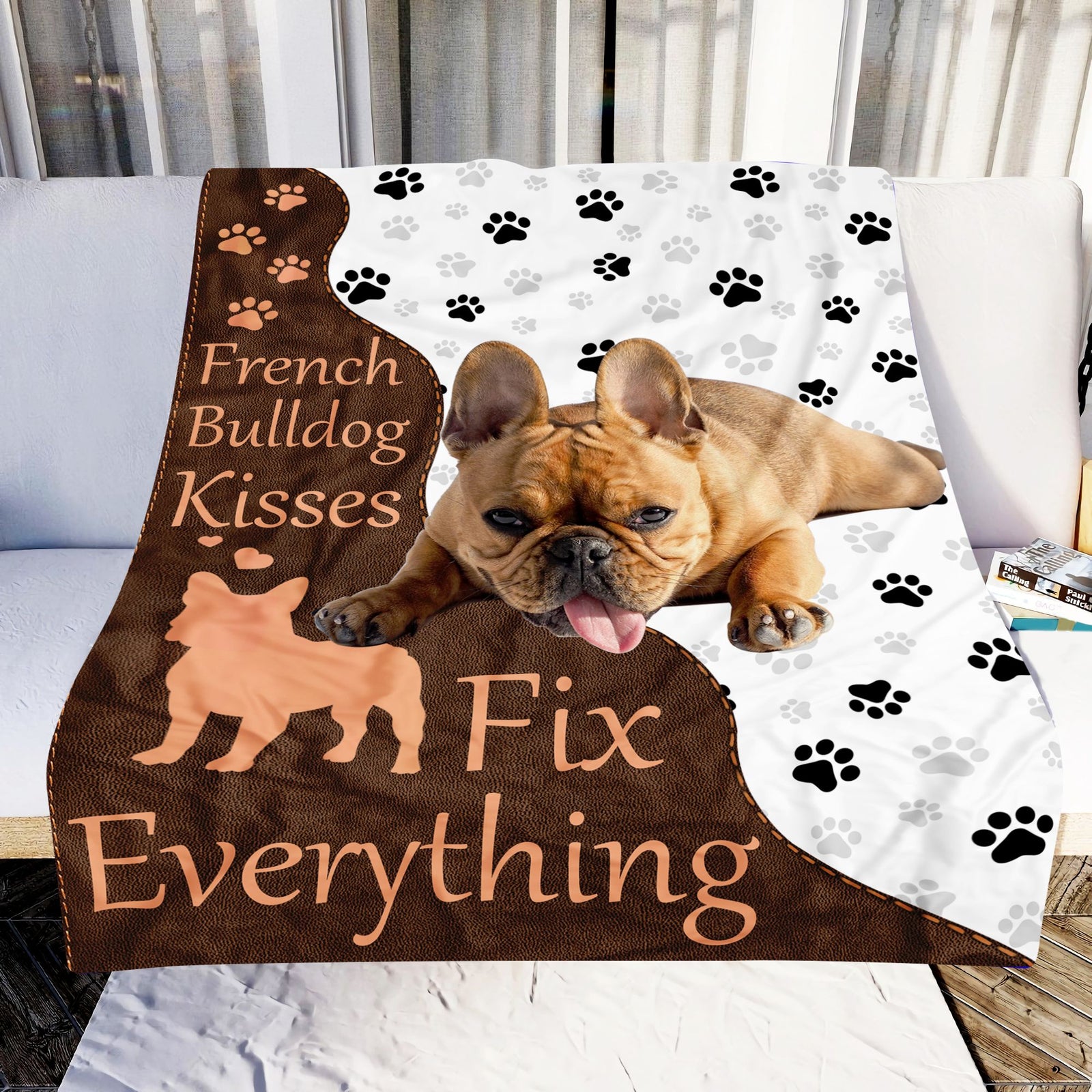 French Bulldog Kisses Fix Everthing Blanket Gift For Dog Lovers Birthday Gift Home Decor Bedding Couch Sofa Soft And Comfy Cozy 1636775163140.jpg