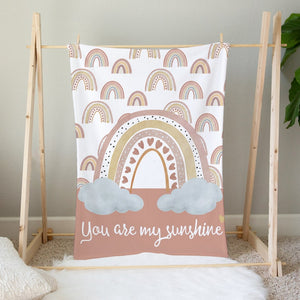 You Are My Sunshine Rainbow Baby Blanket Gift For Baby Girl Milestone , Baby Shower, Baby Month Birthday Gift Home Decor Bedding Couch Sofa Soft And Comfy Cozy 1637036522266.jpg