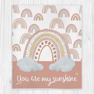 You Are My Sunshine Rainbow Baby Blanket Gift For Baby Girl Milestone , Baby Shower, Baby Month Birthday Gift Home Decor Bedding Couch Sofa Soft And Comfy Cozy 1637036522276.jpg