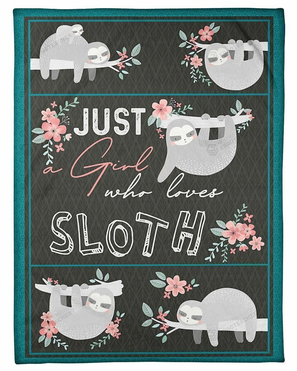 Just A Girl Who Loves Sloths - Fleece Blanket Gift For Sloth Lover Home Decor Bedding Couch Sofa Soft And Comfy Cozy Gift For Family, Gift For Friend 1637381762562.jpg