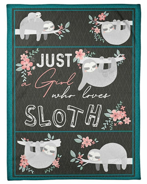Just A Girl Who Loves Sloths - Fleece Blanket Gift For Sloth Lover Home Decor Bedding Couch Sofa Soft And Comfy Cozy Gift For Family, Gift For Friend 1637381762562.jpg