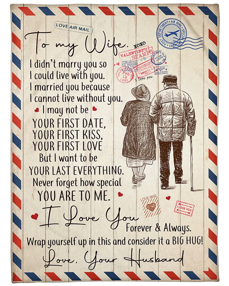 Gift For Wife Blanket, To My Wife I Love You Letter Blanket Gift for Wife From Husband 1637383133029.jpg