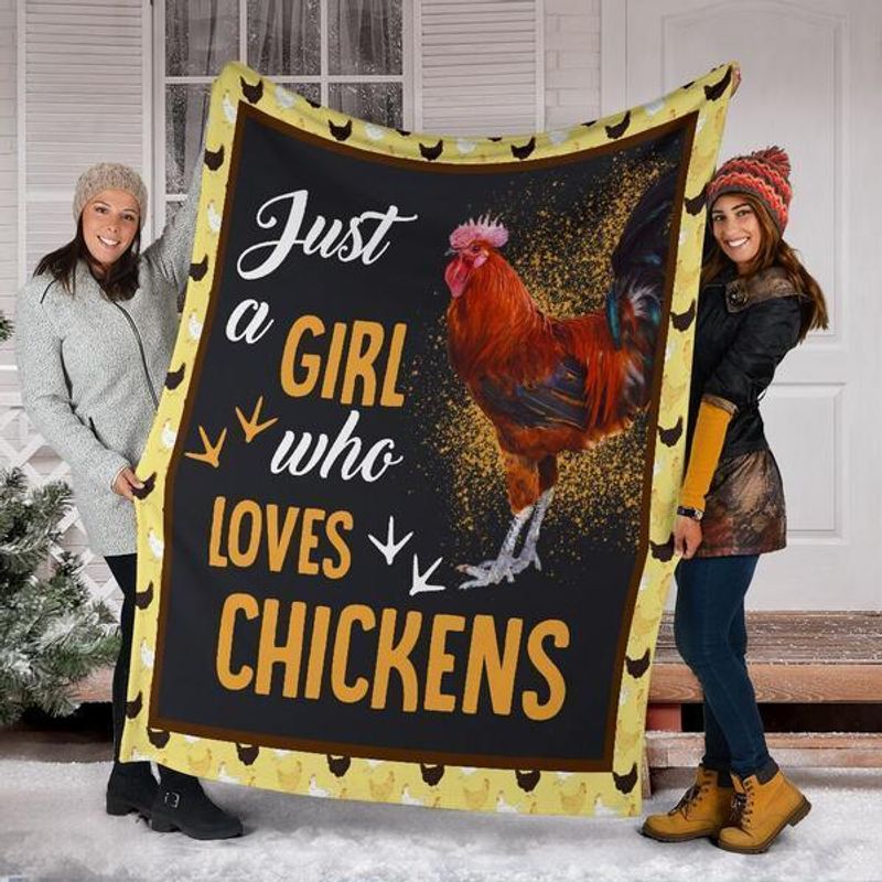 Just A Girl Who Love Chickens Blanket Gift For Chicken Lovers Birthday Gift Home Decor Bedding Couch Sofa Soft And Comfy Cozy 1637547930440.jpg