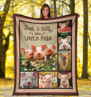 Just A Girl Who Loves Pigs Fleece Blanket Birthday Gift Home Decor Bedding Couch Sofa Soft And Comfy Cozy Gift Idea For Pigs Lovers, Gift For Friend Family 1637564005982.jpg