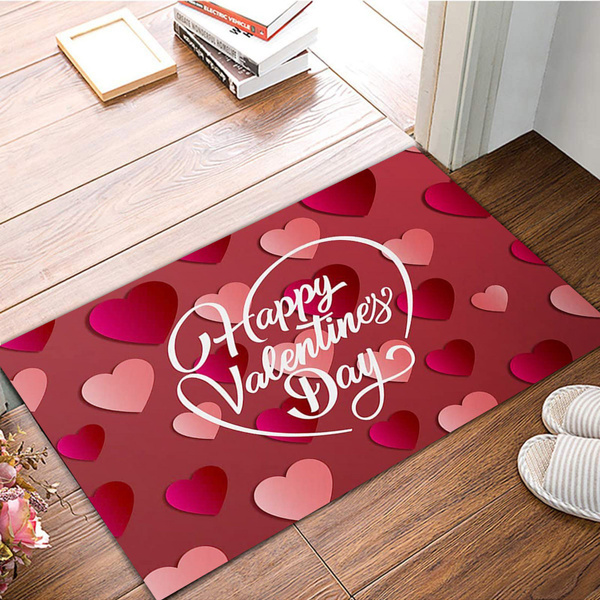Happy Valentine's Day Doormat Home Decor Housewarming Gift For Couple Home Decor Funny Doormat Gift Idea 1637656954825.png