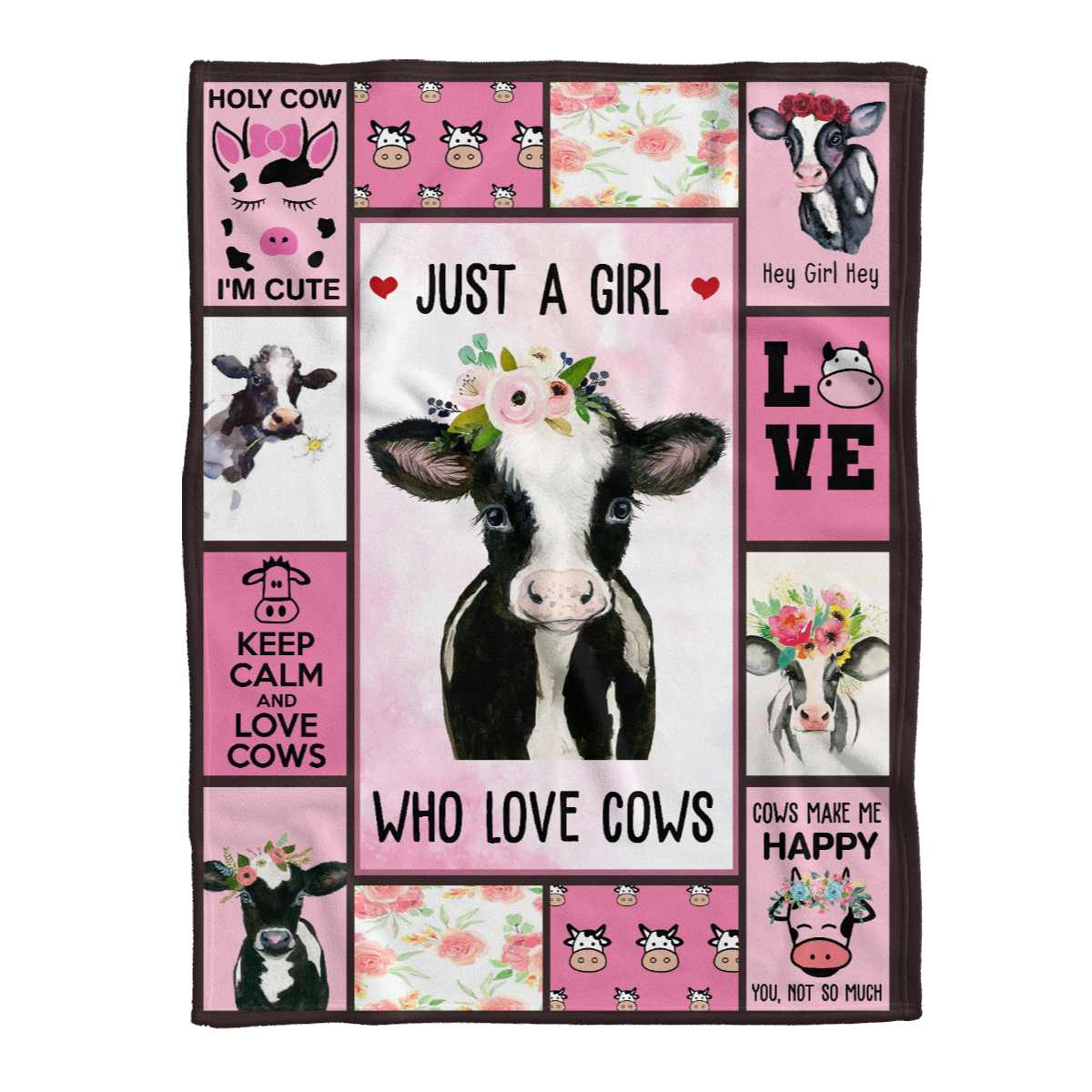 Gift For Daughter Blanket, Just A Girl Who Loves Cows 1637739077624.png
