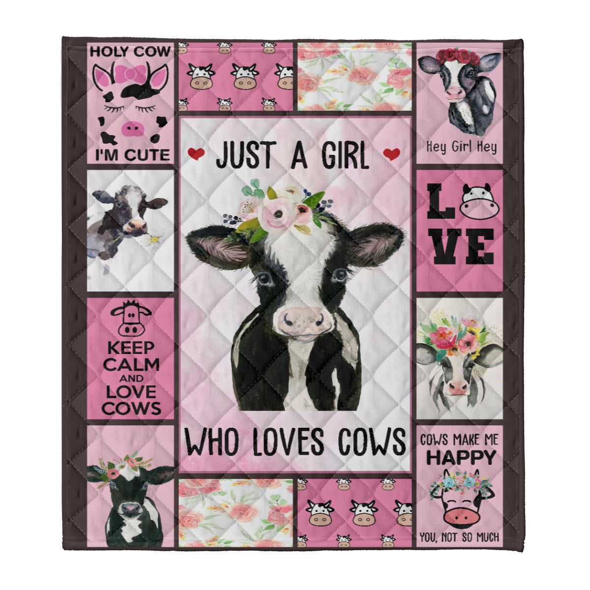 Gift For Daughter Blanket, Just A Girl Who Loves Cows 1637739082899.png