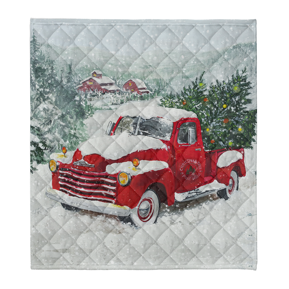 Christmas Blanket, Shetland Sheepdog Red Truck Christmas 1637740359376.png