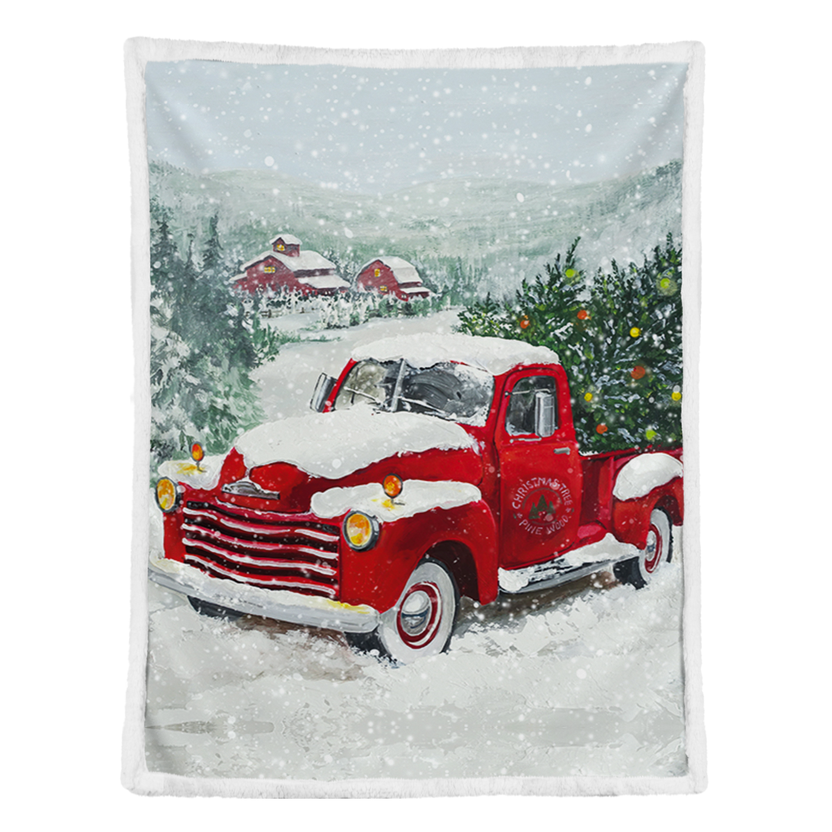 Christmas Blanket, Shetland Sheepdog Red Truck Christmas 1637740363010.png