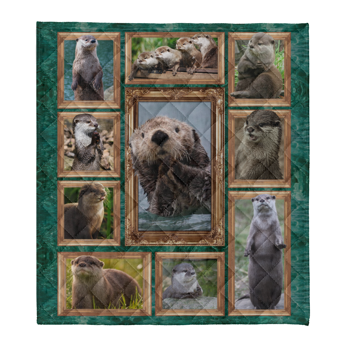 Cute Otters For Otter Lovers Fleece Blanket - Quilt Blanket 1637741556034.png