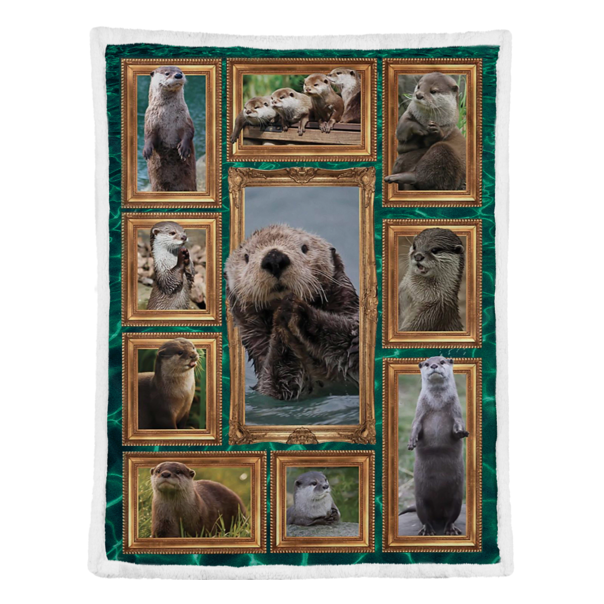 Cute Otters For Otter Lovers Fleece Blanket - Quilt Blanket 1637741559814.png