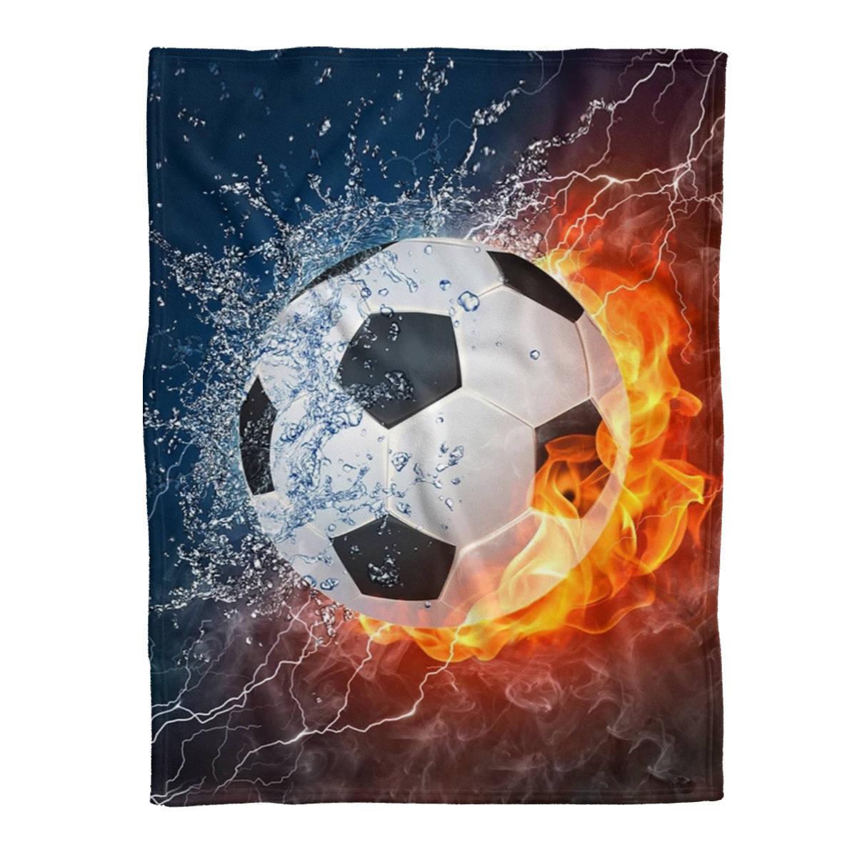 Soccer Blanket, Water And Fire Soccer Lover 1637742170557.png