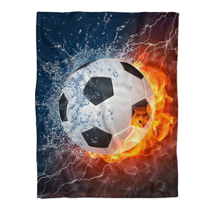 Soccer Blanket, Water And Fire Soccer Lover 1637742170557.png