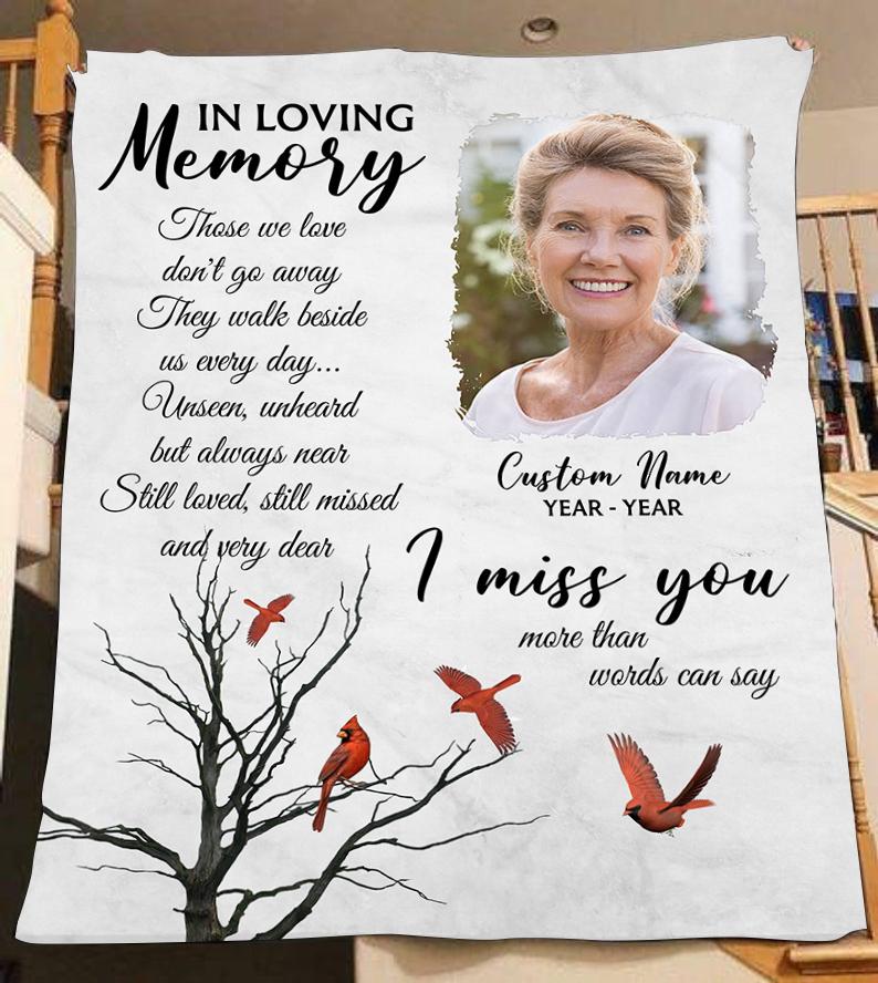 Personalized I Miss You More Than Words Can Say Fleece Blanket In Loving Memory Blanket Home Decor Bedding Couch Sofa Soft And Comfy Cozy Memorial Gift 1637812764705.jpg