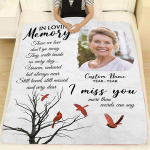Personalized I Miss You More Than Words Can Say Fleece Blanket In Loving Memory Blanket Home Decor Bedding Couch Sofa Soft And Comfy Cozy Memorial Gift 1637812764716.jpg