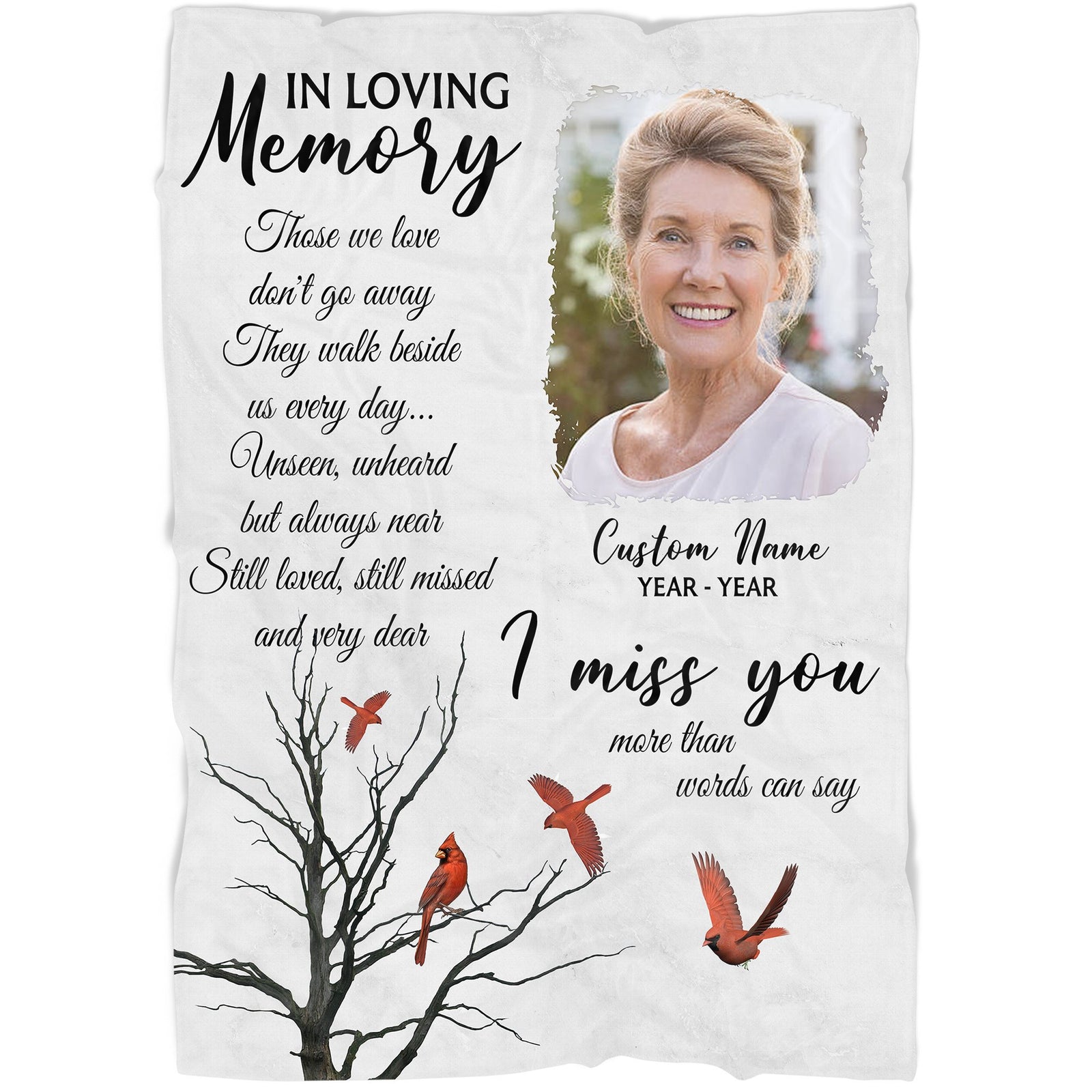 Personalized I Miss You More Than Words Can Say Fleece Blanket In Loving Memory Blanket Home Decor Bedding Couch Sofa Soft And Comfy Cozy Memorial Gift 1637812764749.jpg