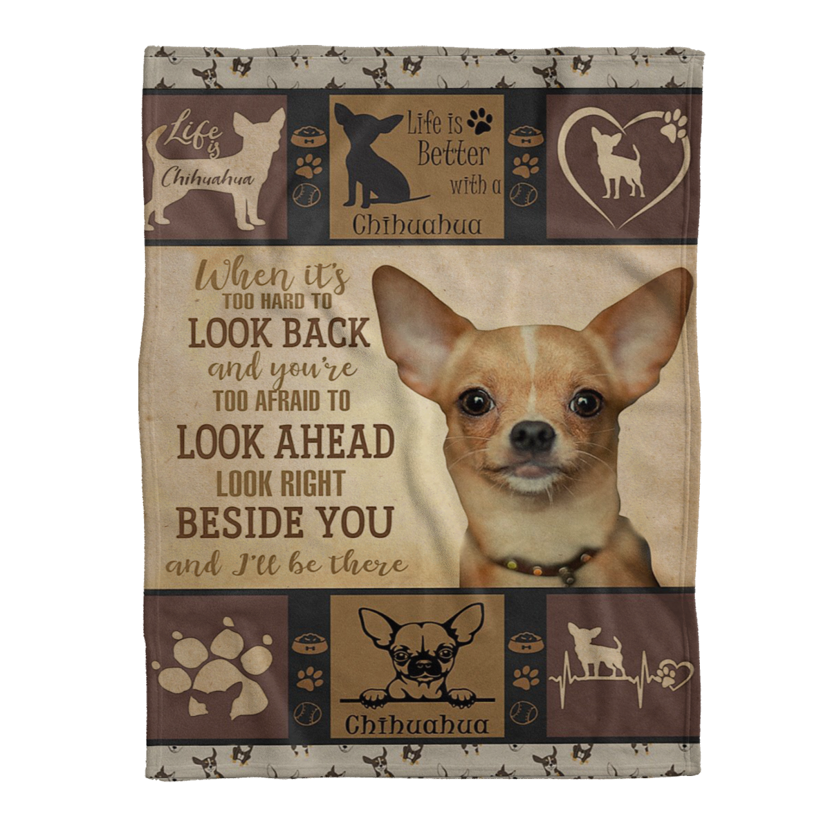 Chihuahua Dog Blanket, Chihuahua Look Right Beside You, Dog Lovers 1637832447201.png