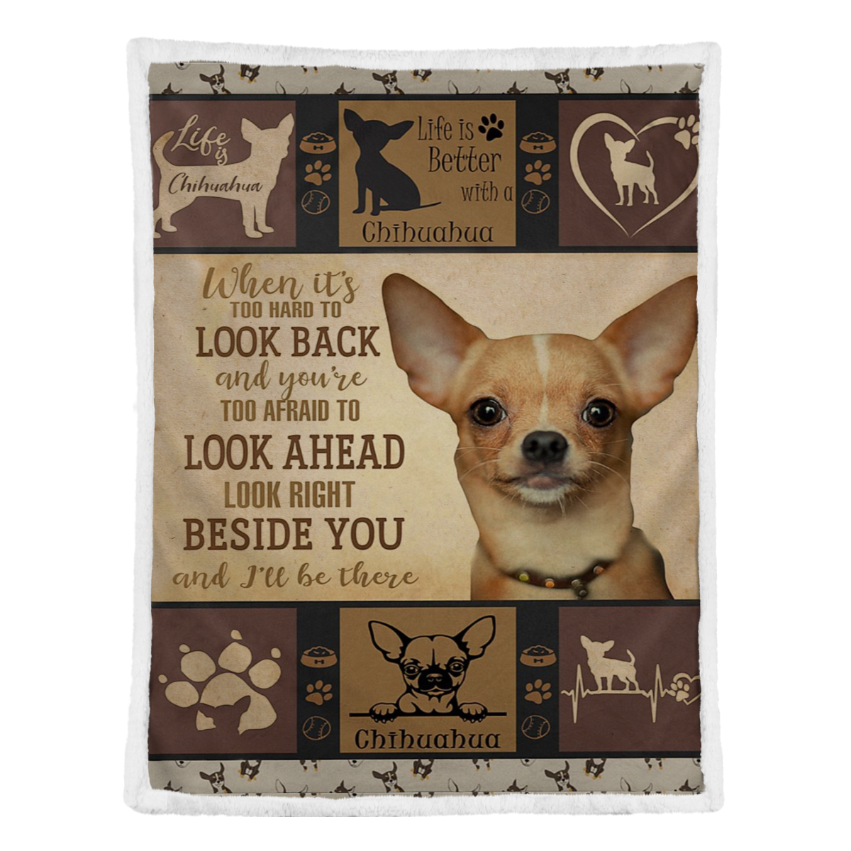 Chihuahua Dog Blanket, Chihuahua Look Right Beside You, Dog Lovers 1637832456677.png