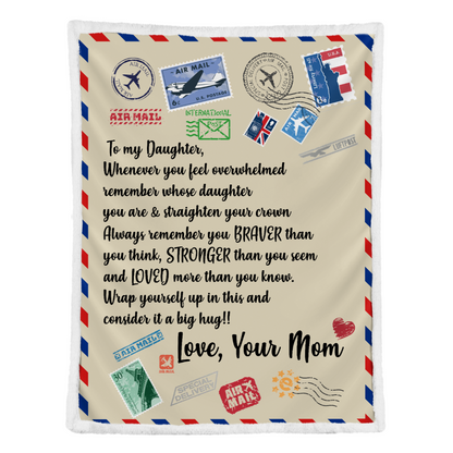 Gift For Daughter - Letter For Your Daughter From Mom Fleece Blanket - Quilt Blanket 1637832592744.png