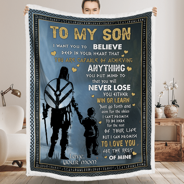 Viking To My Son I Want You To Believe Blanket Gift For Son From Mom Birthday Gift Home Decor Bedding Couch Sofa Soft And Comfy Cozy 1637834554452.png
