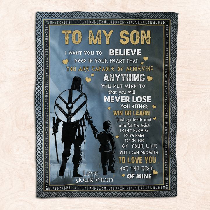Viking To My Son I Want You To Believe Blanket Gift For Son From Mom Birthday Gift Home Decor Bedding Couch Sofa Soft And Comfy Cozy 1637834554785.png